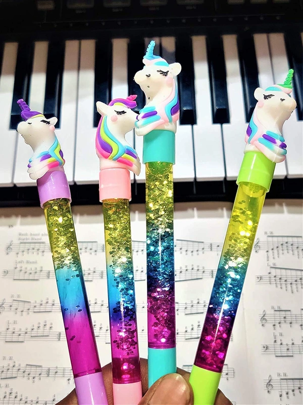Unicorn Water Glitter Gel Pen (12pc Pack) - Blue