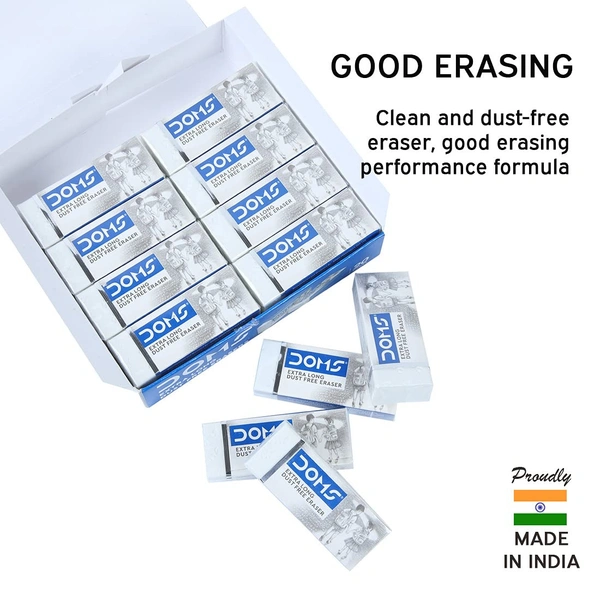 Doms Eraser Non-Dust Long (5 MRP)(20pc Pack)