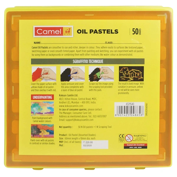 Camel Oil Pastel 50 Shades Plastic Box MRP-230