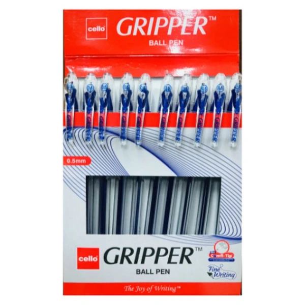 Cello Gripper Pen 0.5mm MRP-10 (10pc Card Pack) - Blue