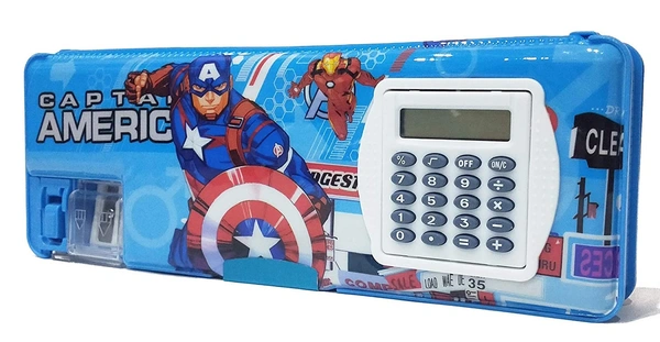 Pencil Box Multipurpose Pencil Box with Calculator & Dual Sharpener Pencil Boxes