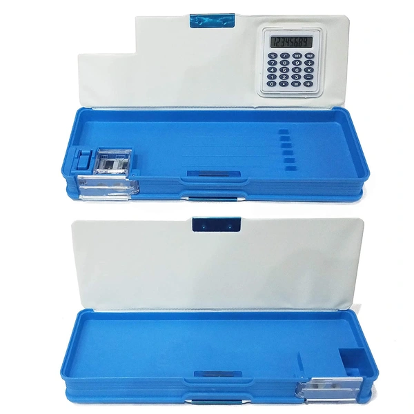 Pencil Box Multipurpose Pencil Box with Calculator & Dual Sharpener Pencil Boxes