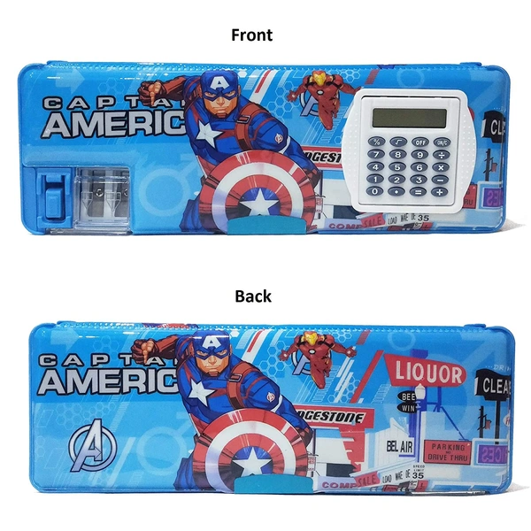 Pencil Box Multipurpose Pencil Box with Calculator & Dual Sharpener Pencil Boxes