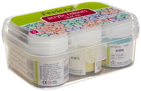 Fevicryl Acrylic Colors Lilac Kit 15ml X (6 Shades)