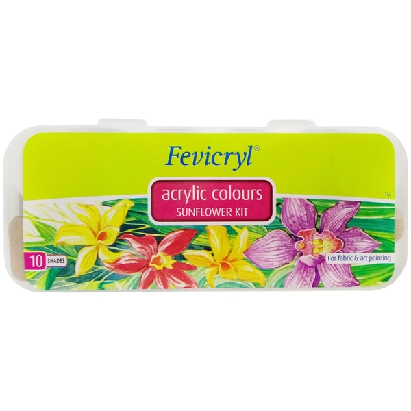 Fevicryl Acrylic Colors Sunflower Kit 15ml X (10 Shades)
