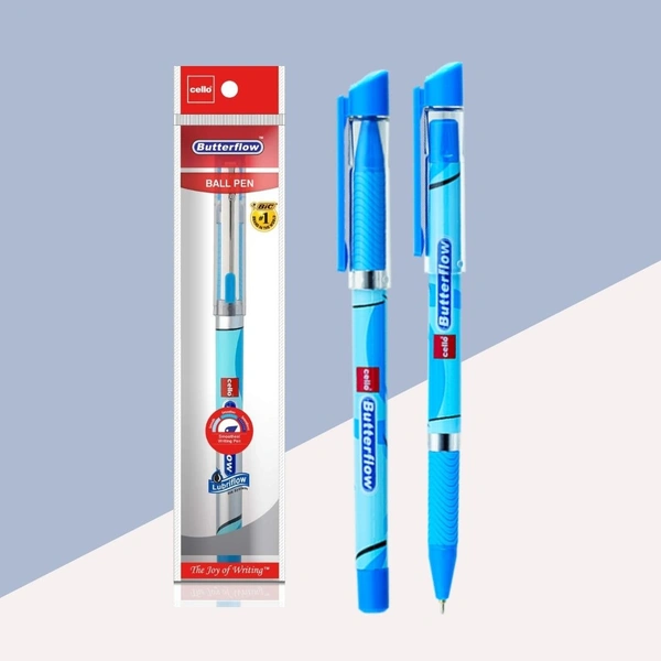 Cello Butterflow Simply Ball Pen 10 MRP (10pc Pack) - Red