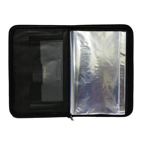 Portfolio Leatherette Material Professional File Folders for Certificates, Documents Holder with 20 Leafs (Size-B/4) 20 Leaf 