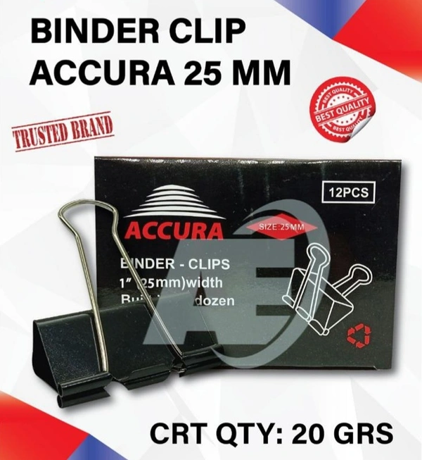Binder Clip 25mm (12pc Pack)