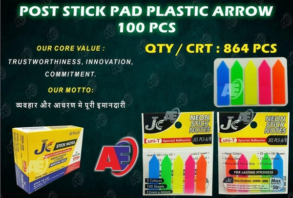 Sticky Note Plastic Arrow 100 Sheets