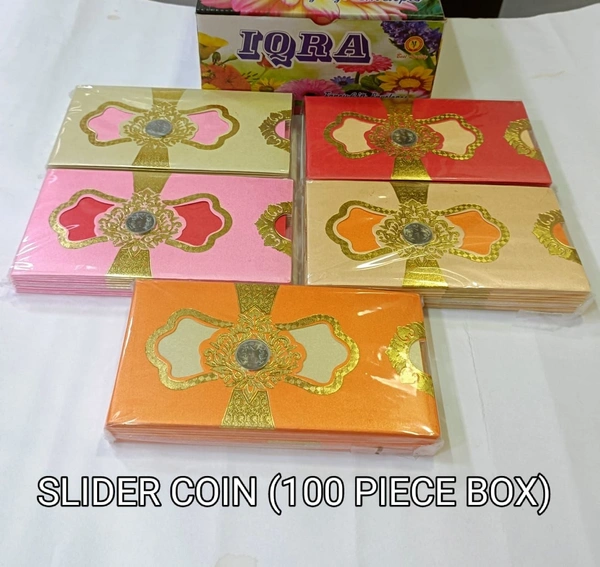10pc Coin Slider Wedding Gift Envelopes/ Shagun Envelopes /Lifafa /Money Envelope/ Designer Envelopes