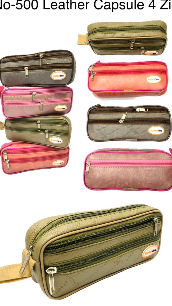 Pouch No-500 Leather Capsule 4 Zip (10608)