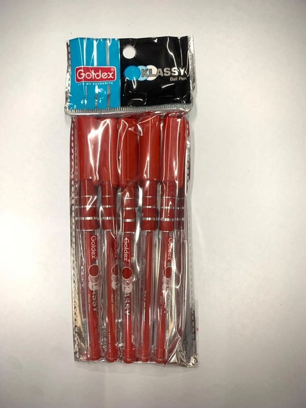 Goldex Klassy Ball Pen 7mrp (5pc) - Red