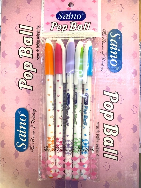 Saino Pop Ball Pen 6mrp (5pc) - Blue