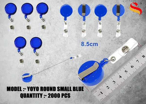 Yoyo Round ID Bacth Card Holder - Blue