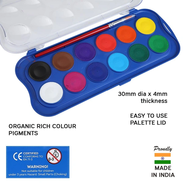 Doms Water Color Cakes 12 Shades (30mm)