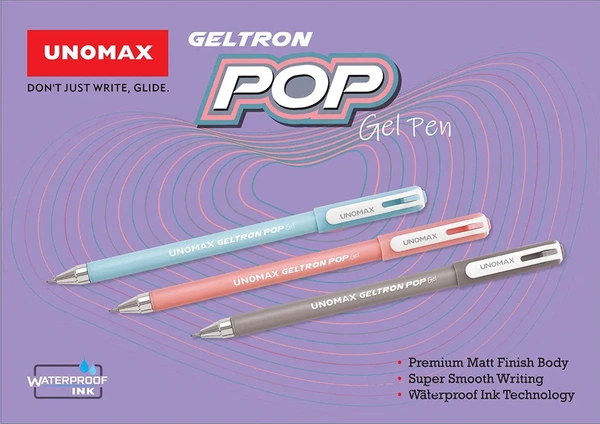 Unomax Geltron Pop Gel Pen (10pc) - Red