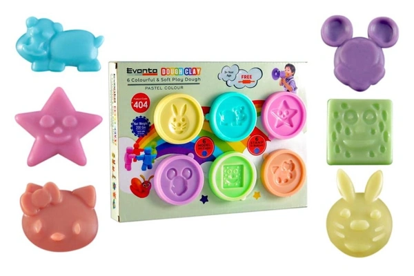Evanta Dough Clay No-401 (6 Dabbi Pack)