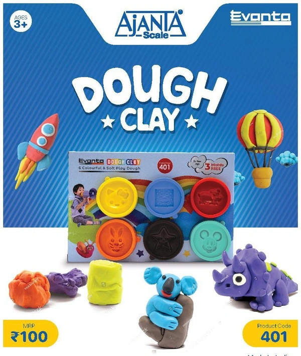 Evanta Dough Clay No-401 (6 Dabbi Pack)