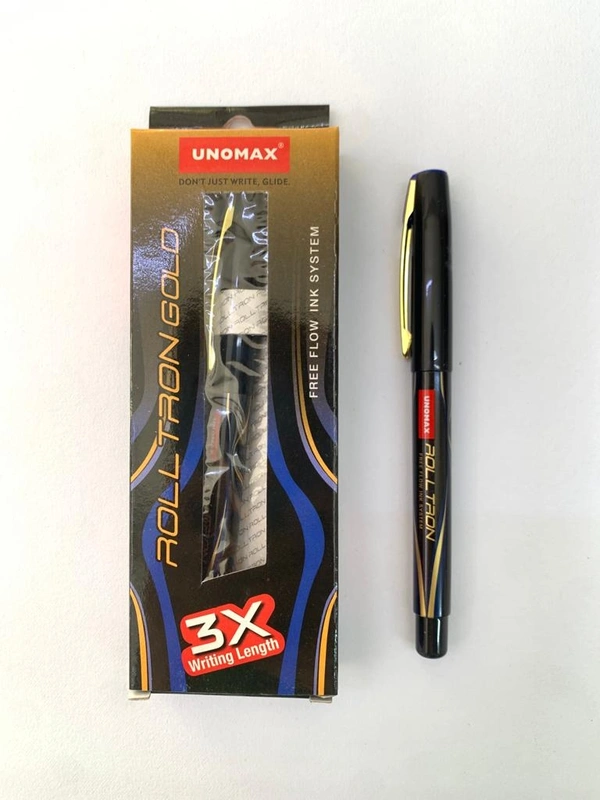 Unomax Rolltron Gold Roller Ball Pen MRP-70 - Blue