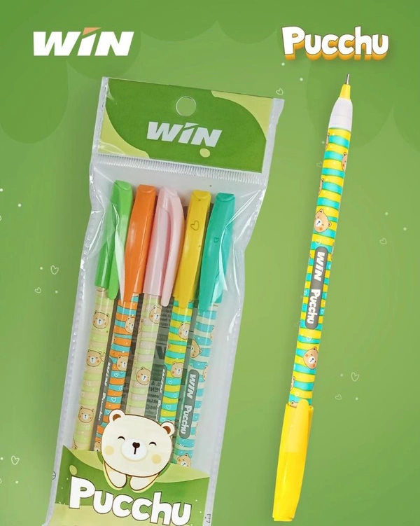 Win Pucchu Ball Pen 6 MRP - Red