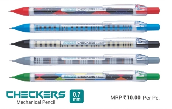 Hauser Checkers Mechanical Pencil 10 MRP - 0.7mm