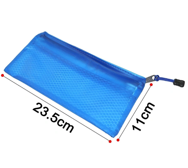 Waterproof Zipper Pouches Document Holder/Pen Pencil Case/Stationery Storage Bags/Cosmetic Pouch/Travel Organizer A6 Size
