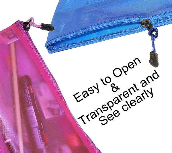 Waterproof Zipper Pouches Document Holder/Pen Pencil Case/Stationery Storage Bags/Cosmetic Pouch/Travel Organizer A6 Size