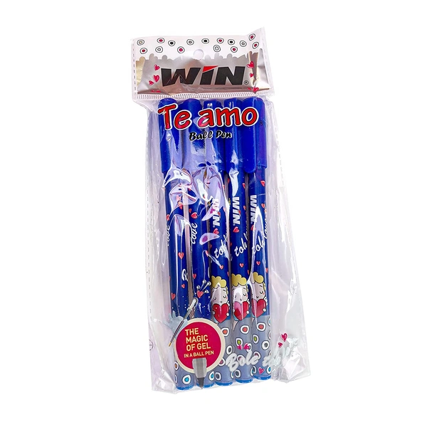 Win Teamo Ball Pen 6 MRP (5pc) - Red
