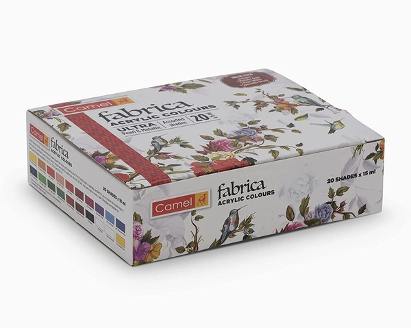 Camel Fabrica Acrylic Ultra Pearl and Metallic Colour Set (20 Shades)