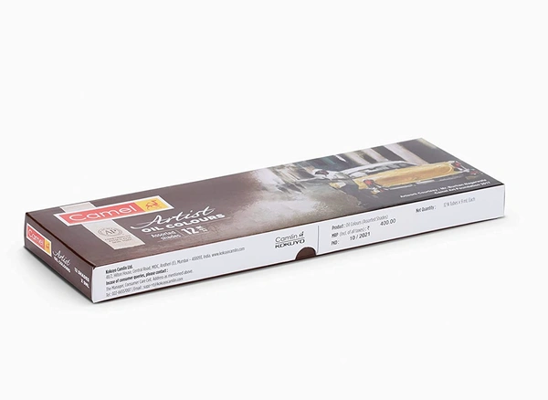 Camel Artist's Oil Color Box (9ml Tubes,12 Shades)