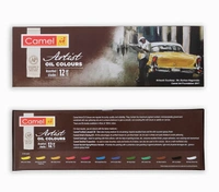 Camel Artist's Oil Color Box (9ml Tubes,12 Shades)