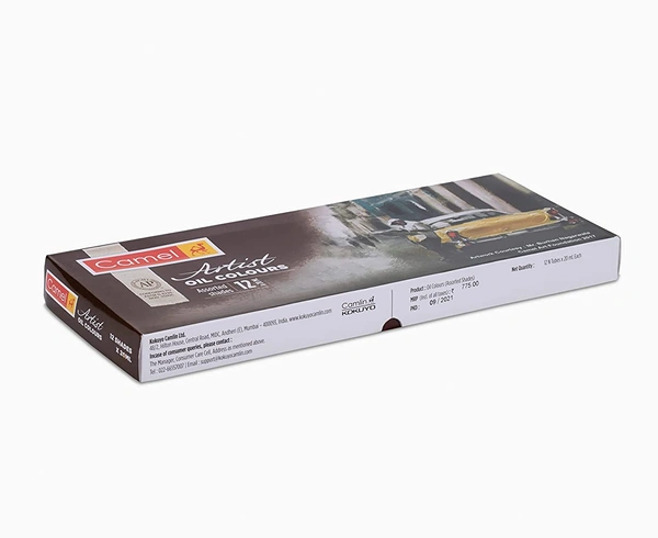 Camel Artist's Oil Color Box (20ml Tubes,12 Shades)