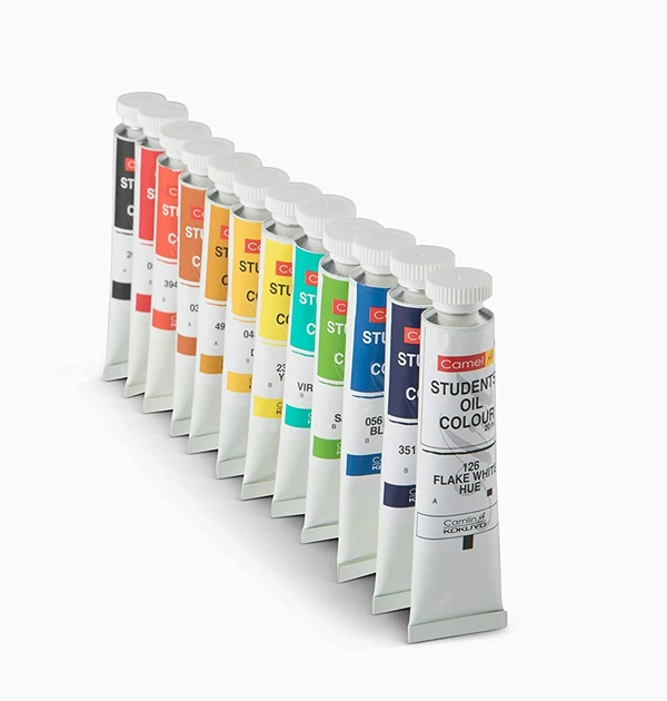 Camel Kokuyo Student Oil Color Box (20ml Tubes, 12 Shades)