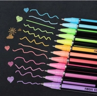 Gel Pens Set Color Gel Pens,Glitter, Metallic, Neon Pens Set Good Gift For Coloring Kids Sketching Painting Drawing (Pastel Neon Pen) (Set Of 12)