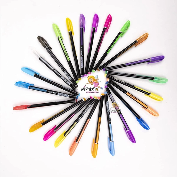 Gel Pens Set Color Gel Pens,Glitter, Metallic, Neon Pens Set Good Gift For Coloring Kids Sketching Painting Drawing (Pastel Neon Pen) (Set Of 24)
