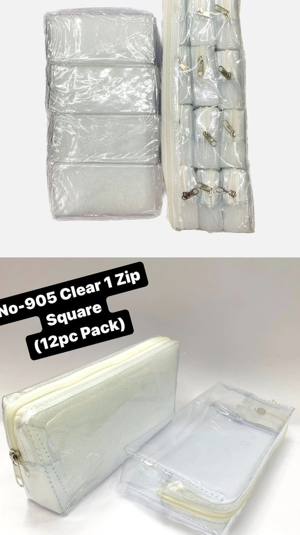 Pouch No-905 Clear 1 Zip Square