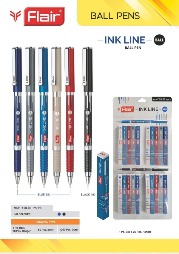 Flair Inkline Ball Pen 20 MRP - Blue