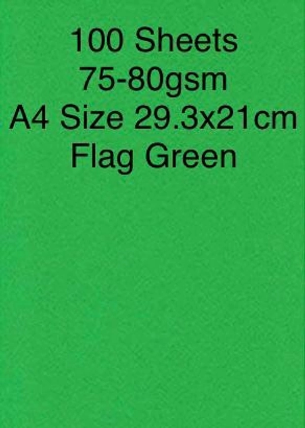 Color Paper A4 Flag Green (100 Sheets)