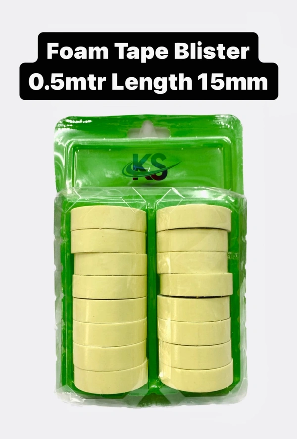 Foam Tape 15mm 0.5mtr Blister (18pc)