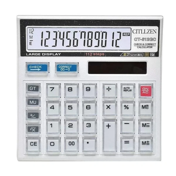 Calculator 512GW Glass Switch White