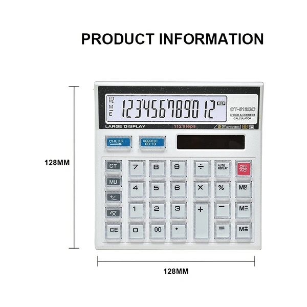 Calculator 512GW Glass Switch White