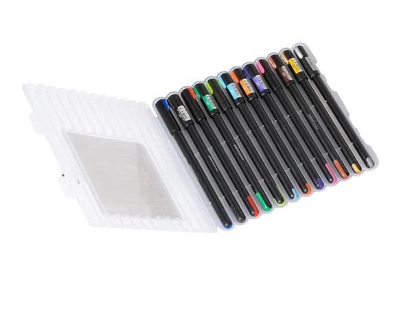 LINC Pentonic Multicolor Gel Pen With Hard Box Case (Set of 12 Pcs)