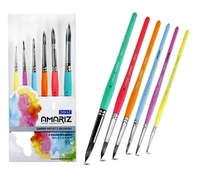 DOMS AMARIZ CANDY PAINT BRUSH ROUND SET OF 6