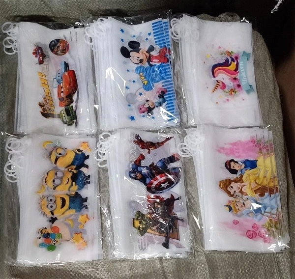 Waterproof Zipper Pouches Transparent Pen Pencil Case/Stationery Storage Bags Cartoon Pouch A6 Size