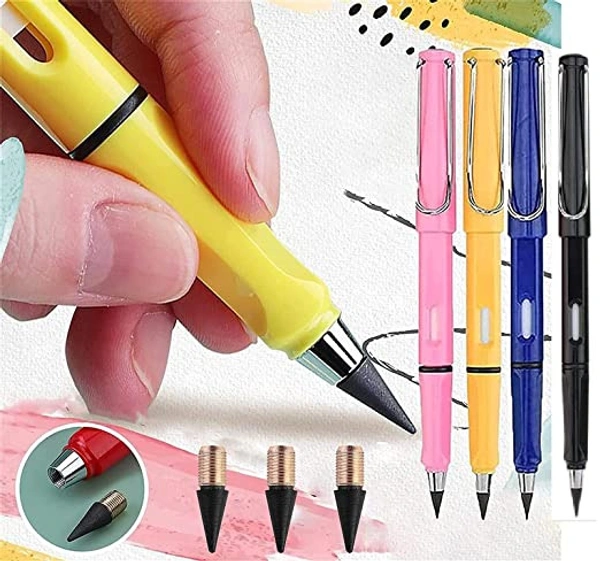 Everlasting Reusable Pencil Inkless Pencils Eternal Portable Erasable Metal Writing Pens