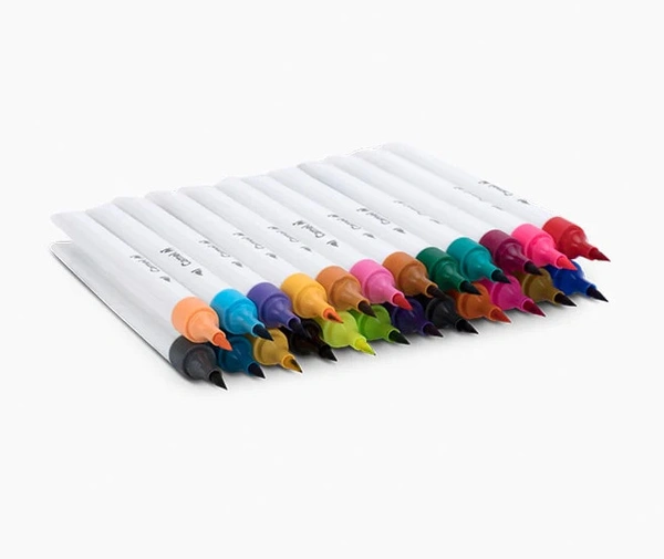 Camel Brush Pens Assorted Pack of 24 Shades