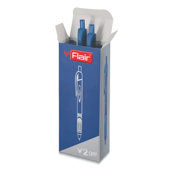 Flair V2 Gel Pen (10pc Pack)- Blue - Blue