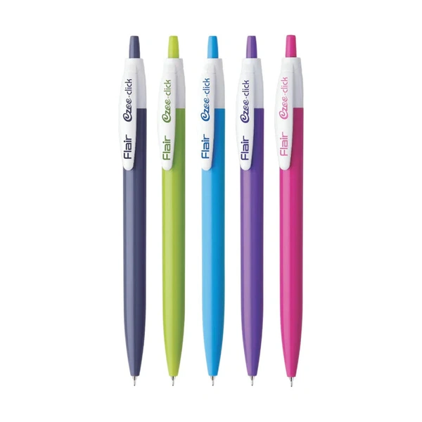 Flair Ezze Click Ball Pen (5pc) - Blue