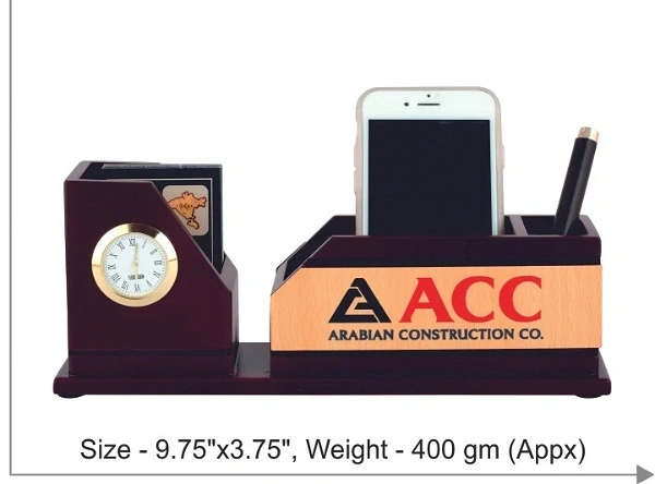 Pen Stand with Visiting Card & Mobile Holder Multipurpose Wooden Desk Organizer Pen and Pencil Stand for Office Table with Business Card Holder Box and Mobile Stand JP-39