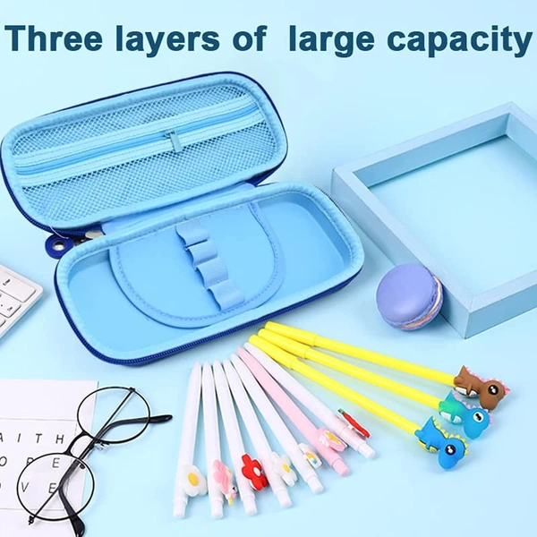 3D Cover Pencil Case Large Capacity Pencil Pouch Bag Compass School Pouch Organizer for Students Kids Premium Stylish Pen Holder Pouch, Stationery Box Avengers,Spiderman, IronMan